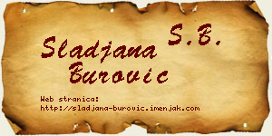 Slađana Burović vizit kartica